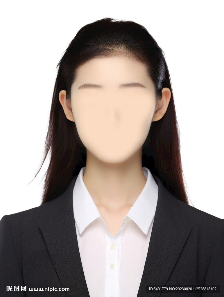 女士證件照換臉模板