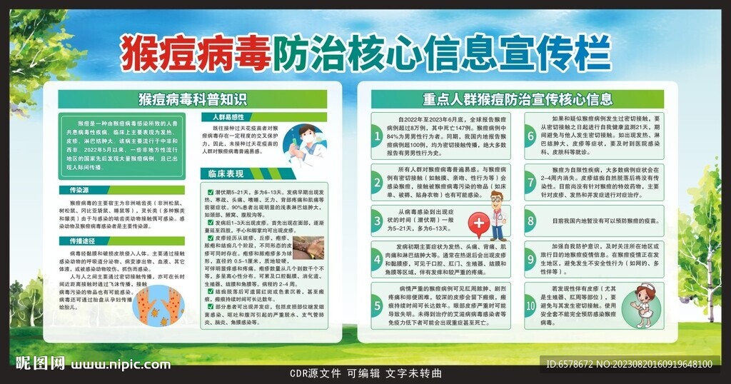 猴痘宣傳欄