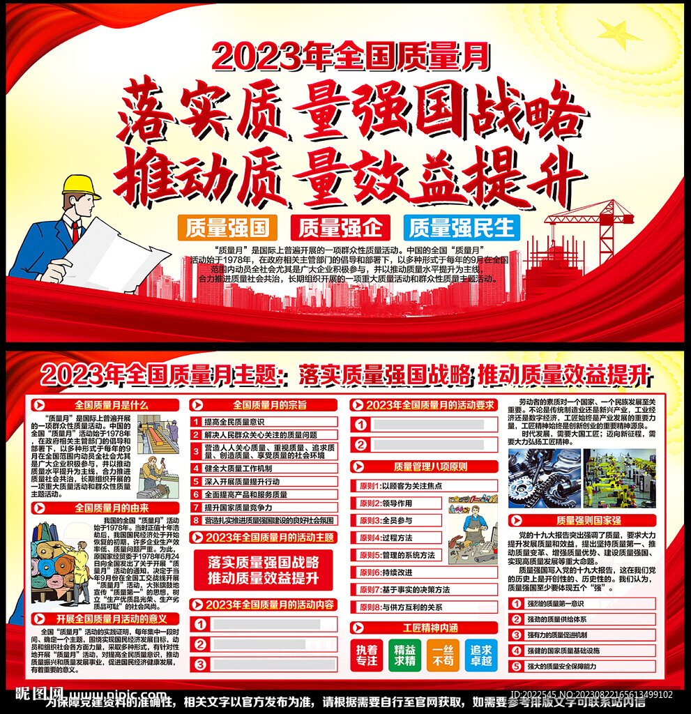 全國質量月展板