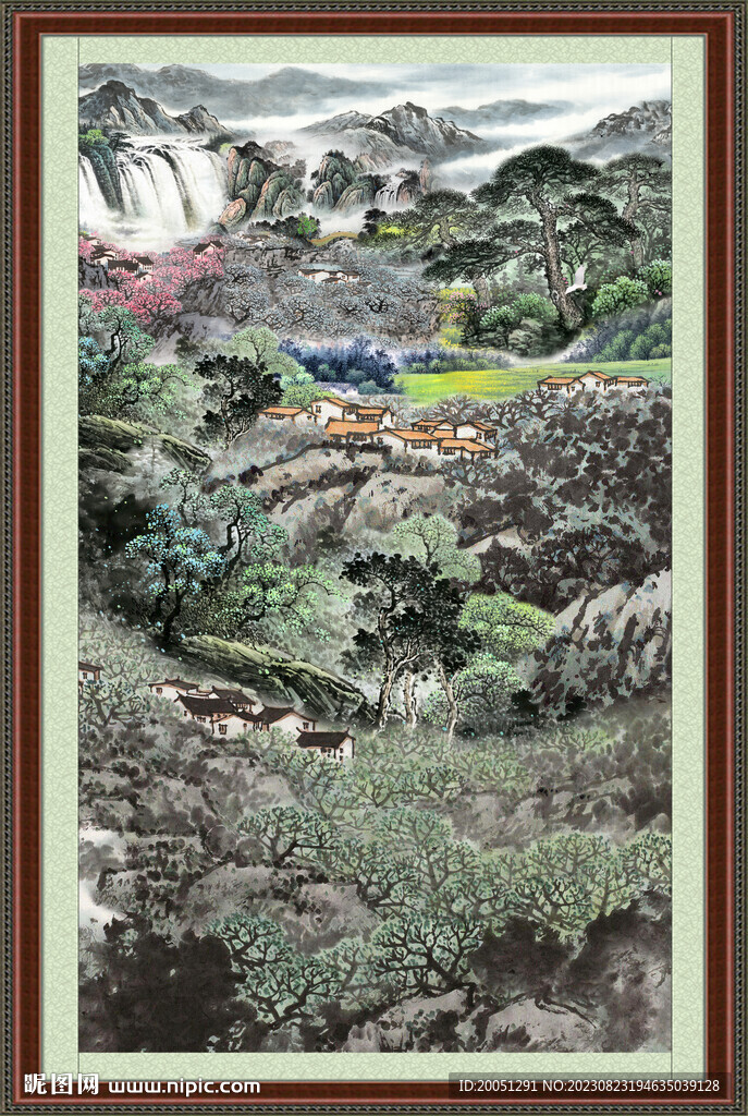 豎幅山水畫 