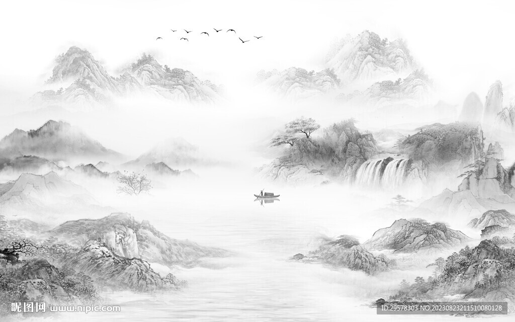 人氣 爆款灰色山水 TiF分層