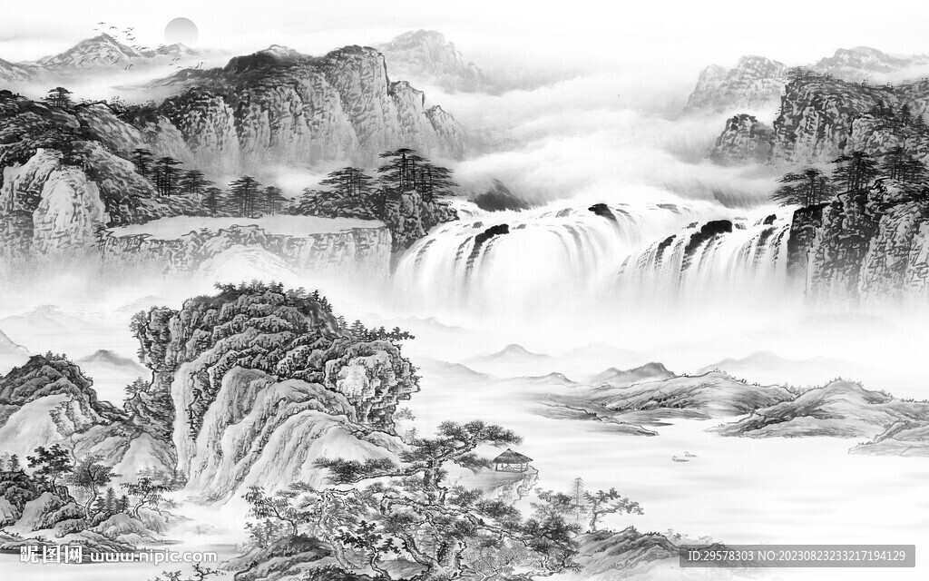 極簡 高端灰色山水 TiF分層