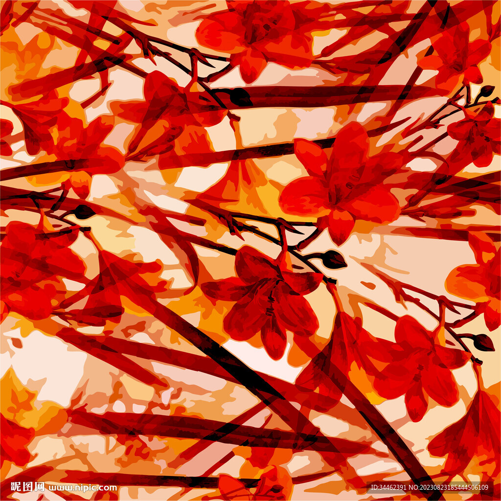 紅色花朵