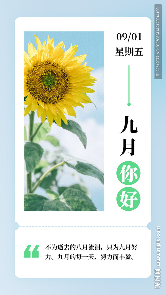 九月你好