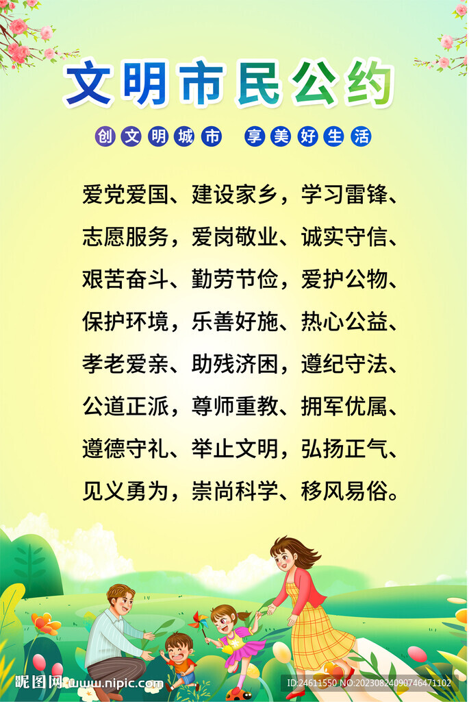 市民文明規(guī)范海報