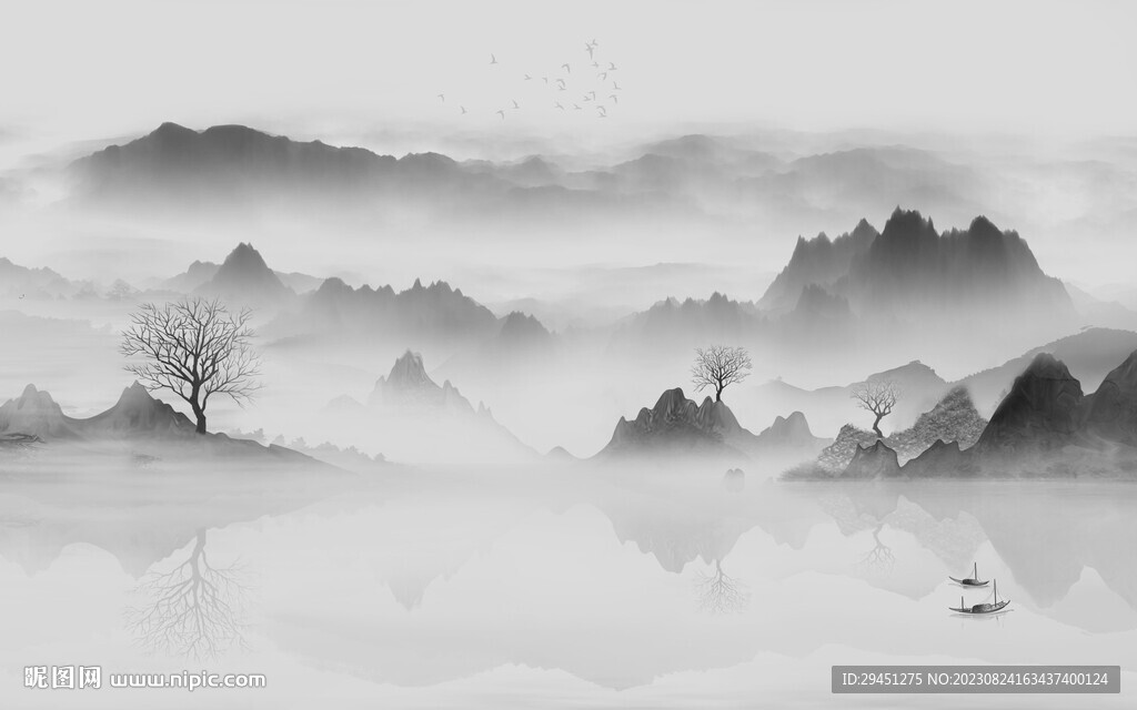 素雅 奢雅灰色山水 TiF分層