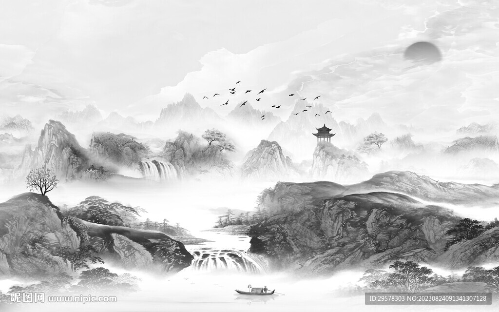 高端 中式最新山水 TiF分層