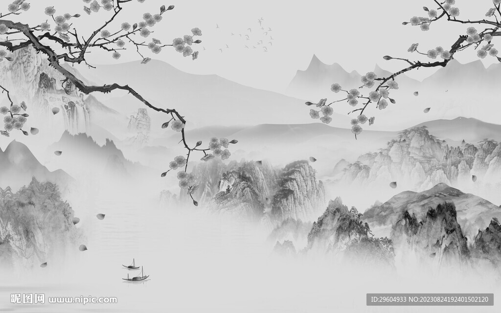 別墅 灰色客廳山水 TIF分層
