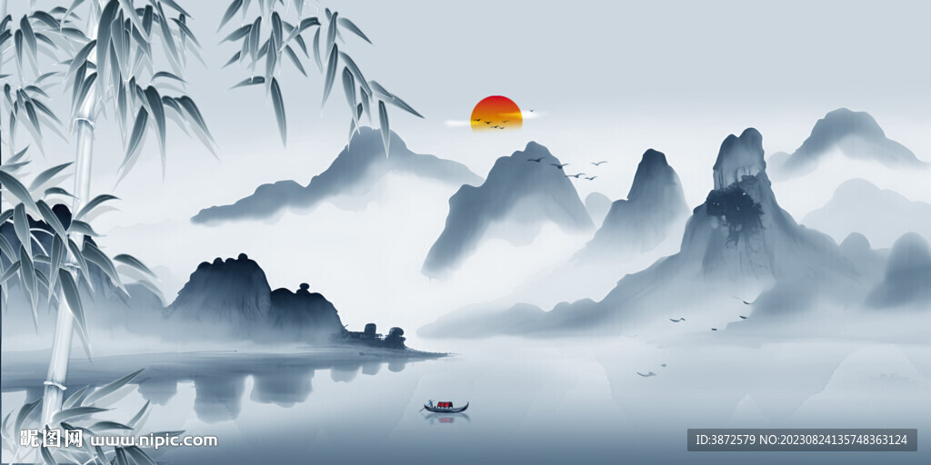 山水水墨畫(huà)