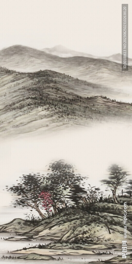 古風(fēng) 中式新玄關(guān)畫 Tif分層