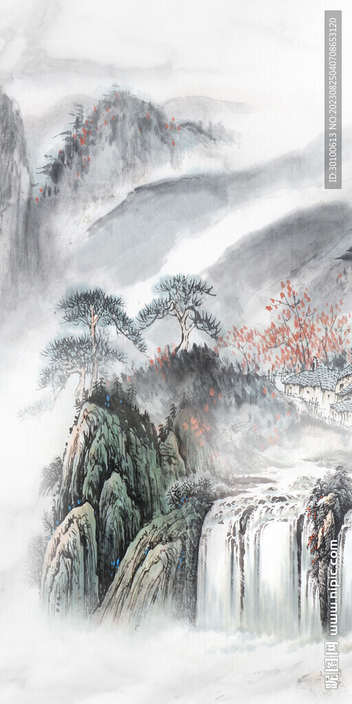 大氣 新高檔玄關畫 Tif分層