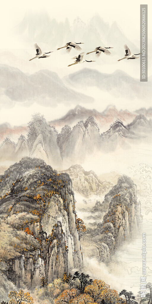 人氣 中式清晰玄關(guān) Tif分層