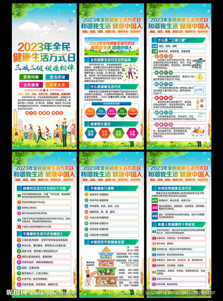 2023全民健康生活方式日展架