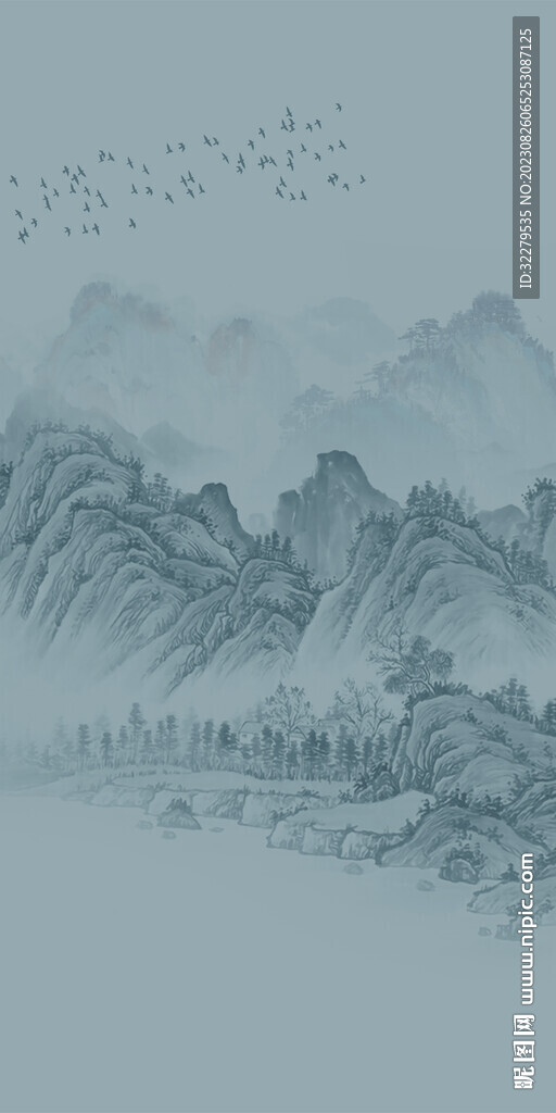 新傳 玄關(guān)意境新畫 Tif分層
