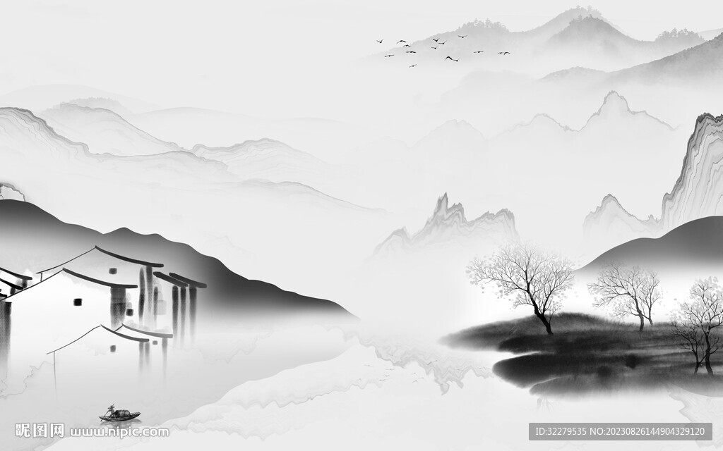 高端 灰色新品山水 TiF分層