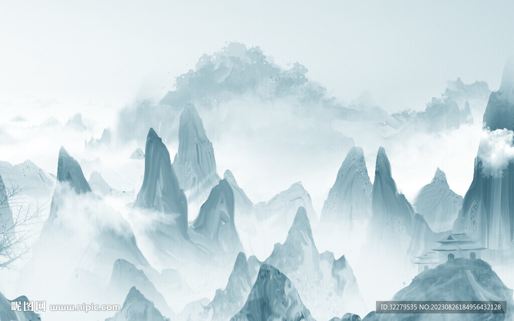 大氣 簡約高清山水 TiF分層