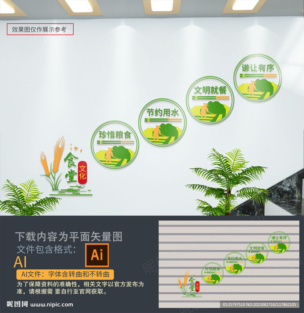 食堂樓梯文化墻