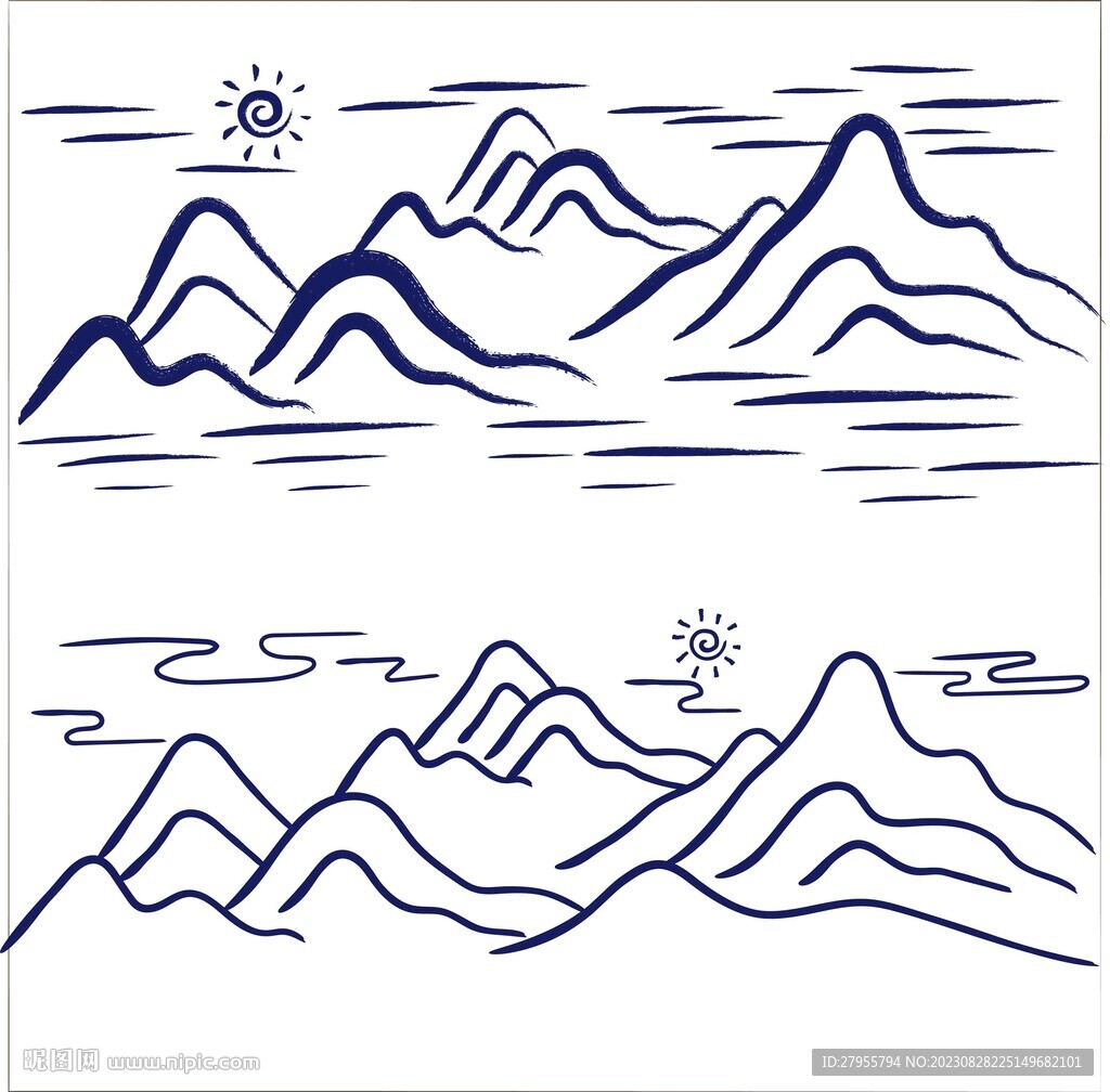 山水插畫