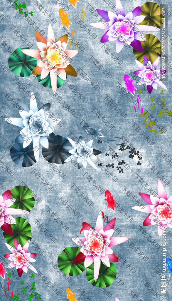 水彩花