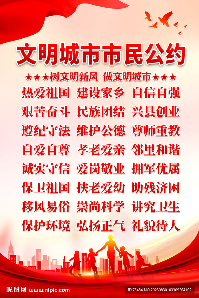 文明城市市民公約海報(bào)