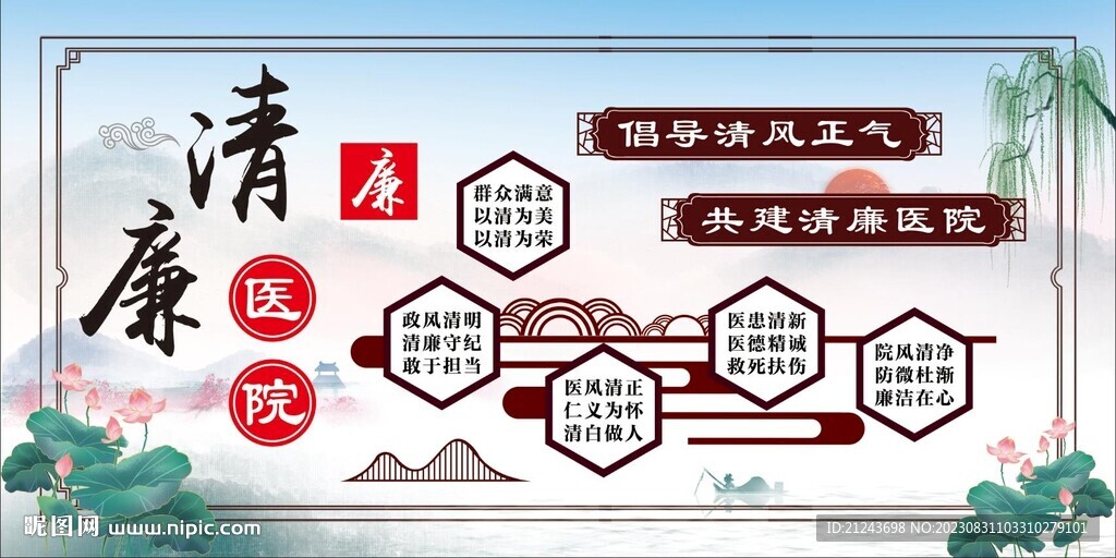 清廉醫(yī)院展板