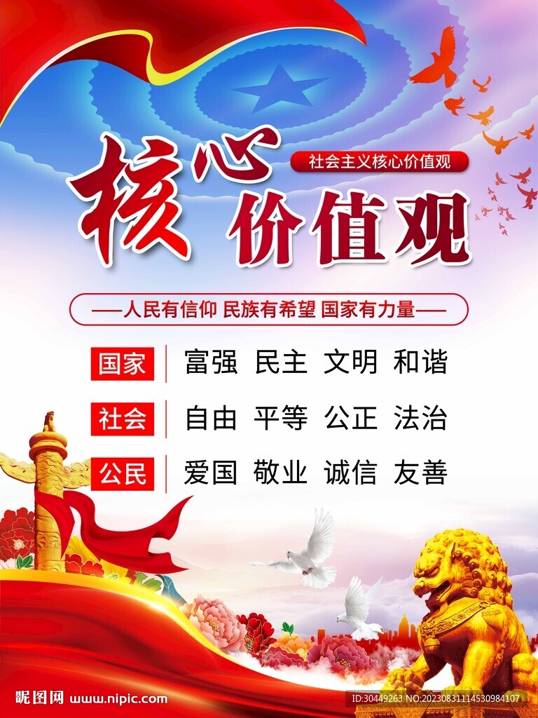 核心價(jià)值觀海報(bào)