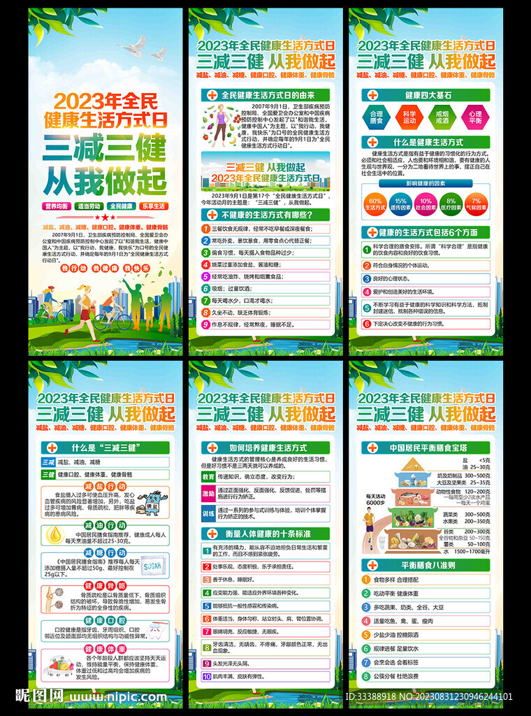 全民健康生活方式日展架