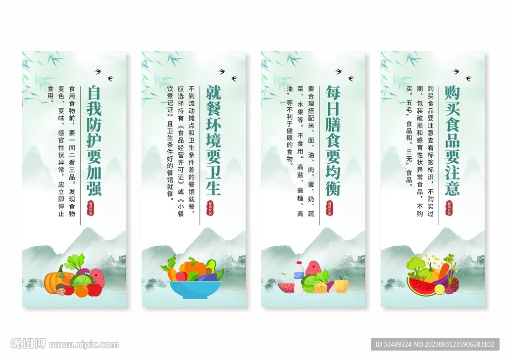 食品安全展板掛畫(huà)