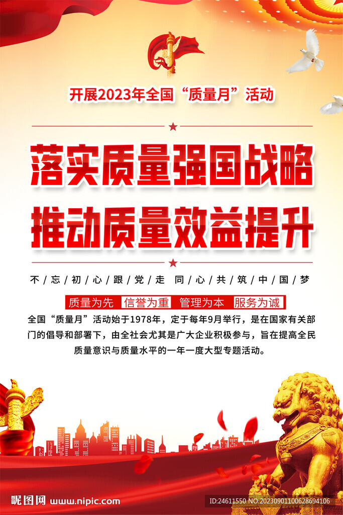 全國質量月宣傳海報
