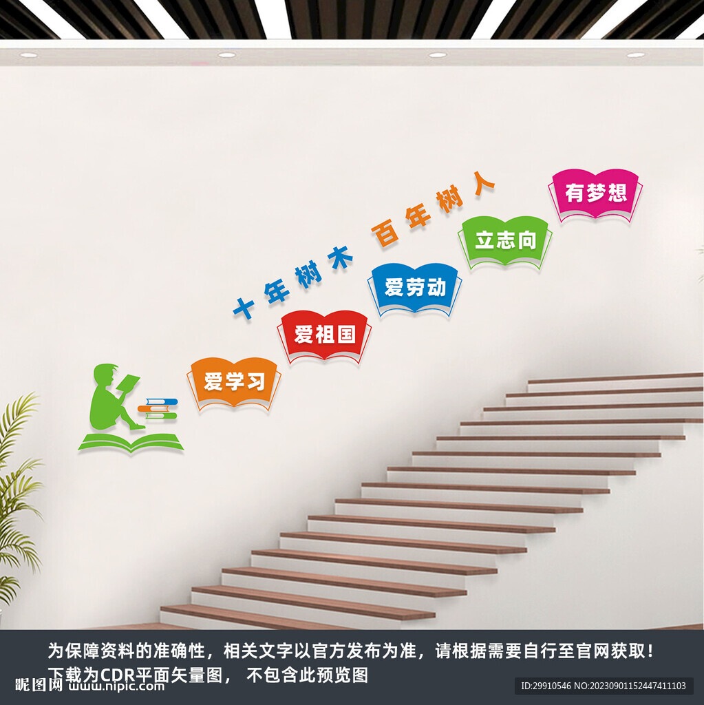 學校樓梯文化墻