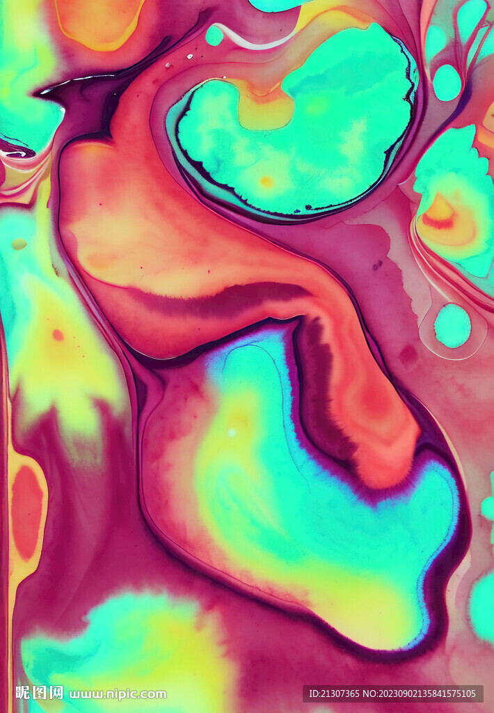 炫彩抽象肌理畫
