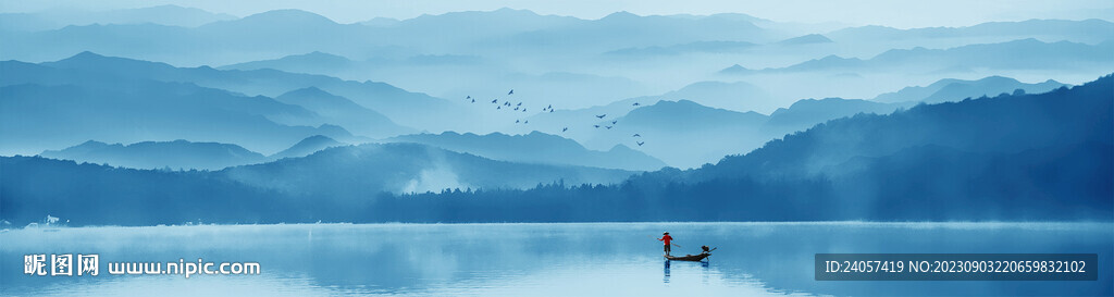 新中式意境山水风景画