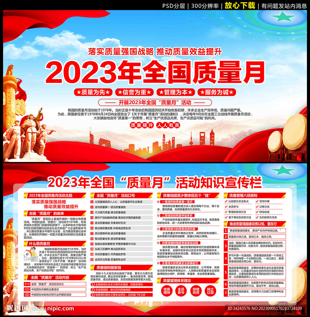 2023年質(zhì)量月展板 