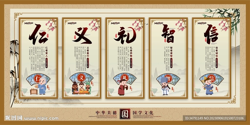 仁義禮智信展板
