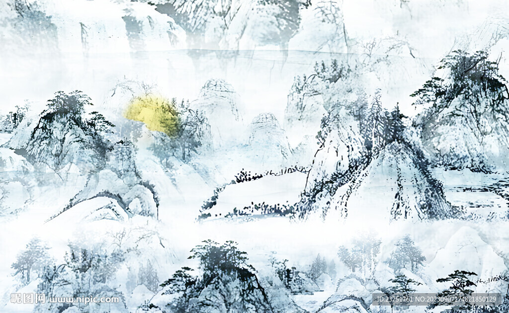 床頭山水畫(huà)
