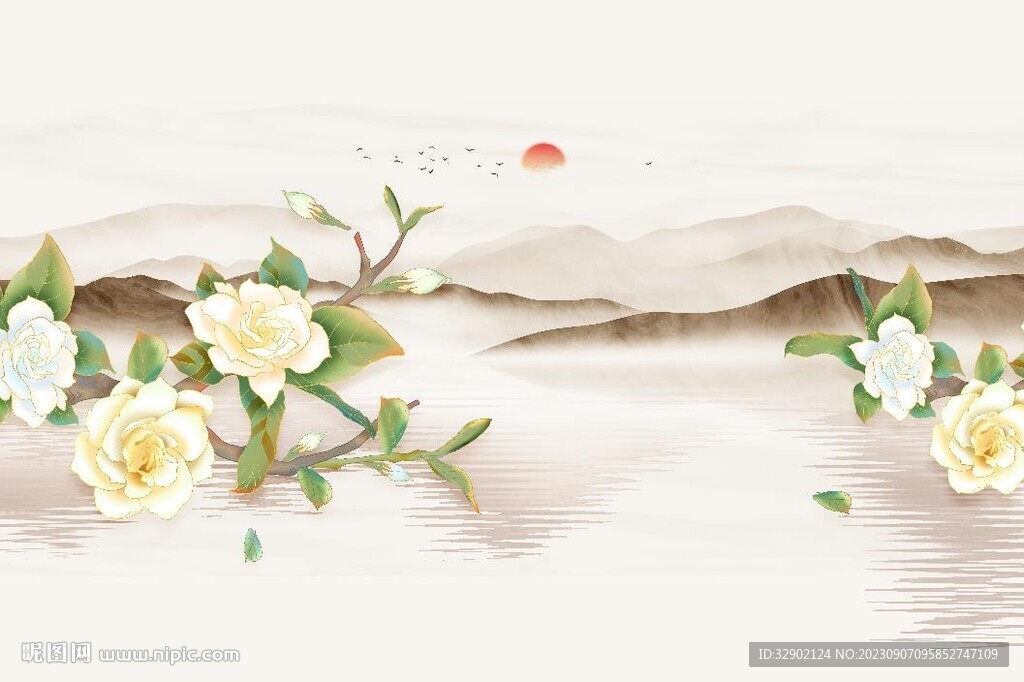 牡丹花鳥