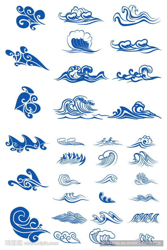 PSD浪花波浪原始