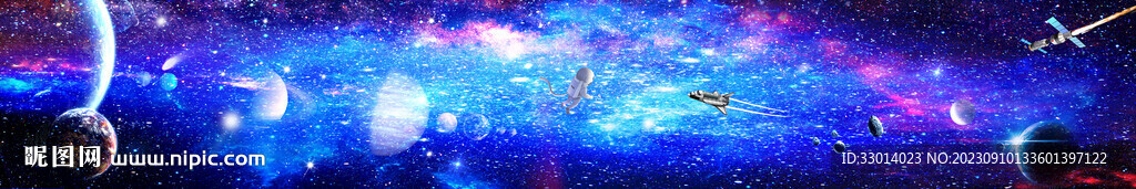 藍(lán)色星空長圖