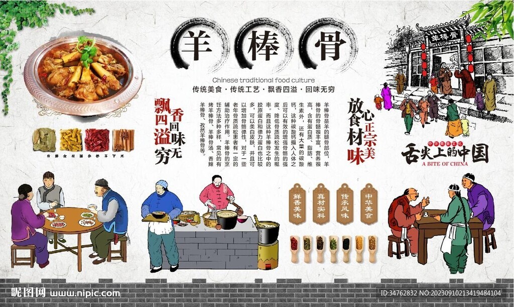 羊棒骨背景墻