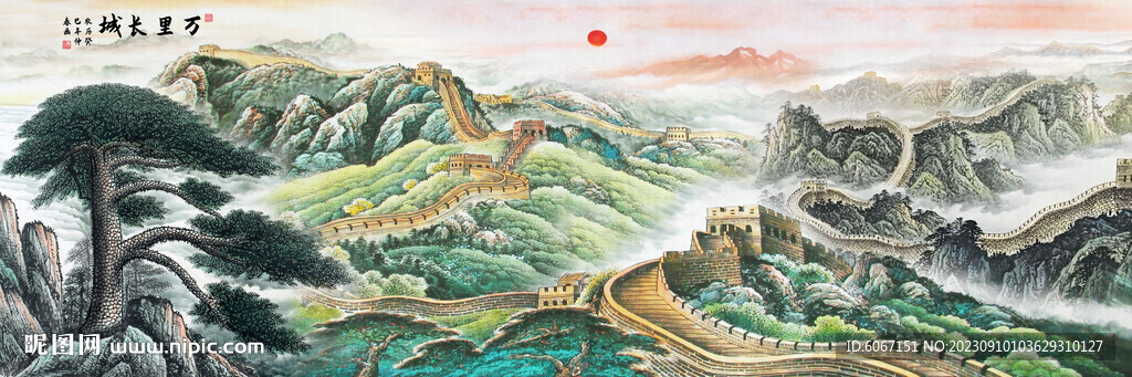 巨幅長(zhǎng)城國(guó)畫(huà)