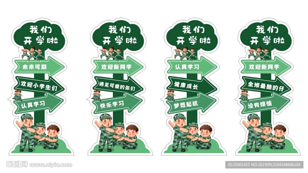 小學開學指引牌