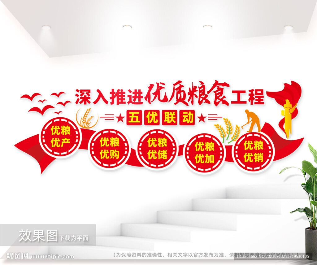 深入推進優(yōu)質(zhì)糧食工程標語展板