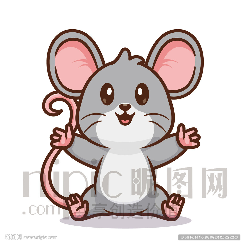 可爱卡通小老鼠