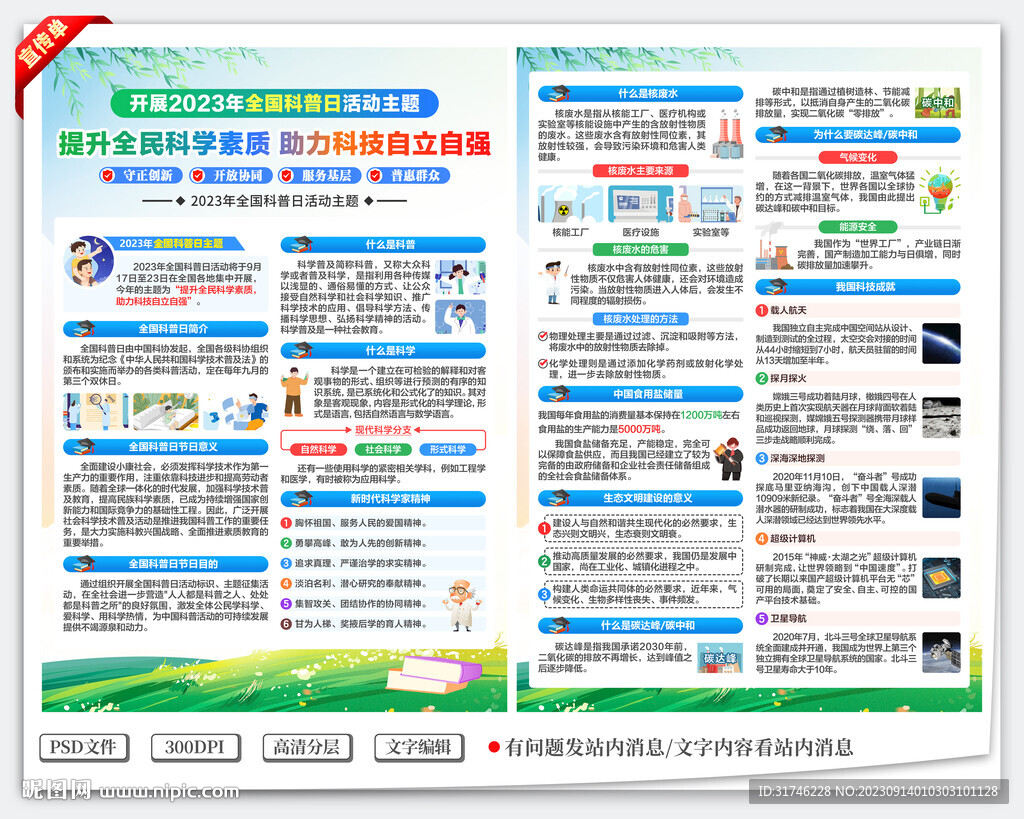 科普日宣傳單