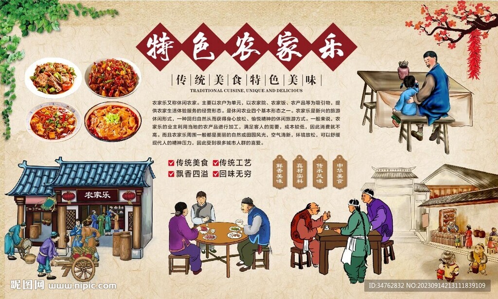 農家樂背景墻