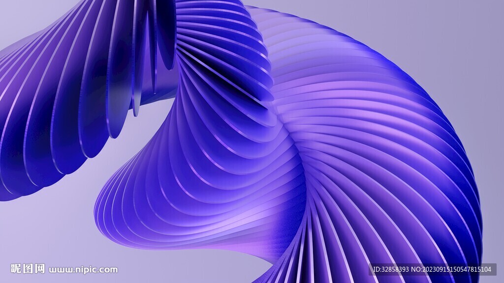 蓝紫色抽象渐变波浪背景