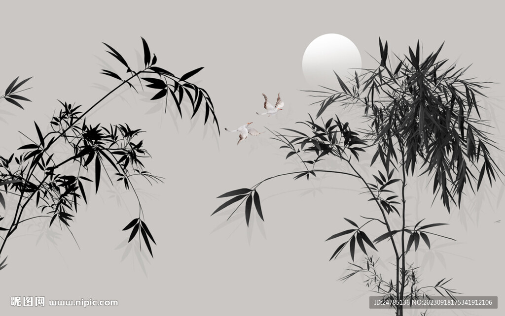墨竹背景墻