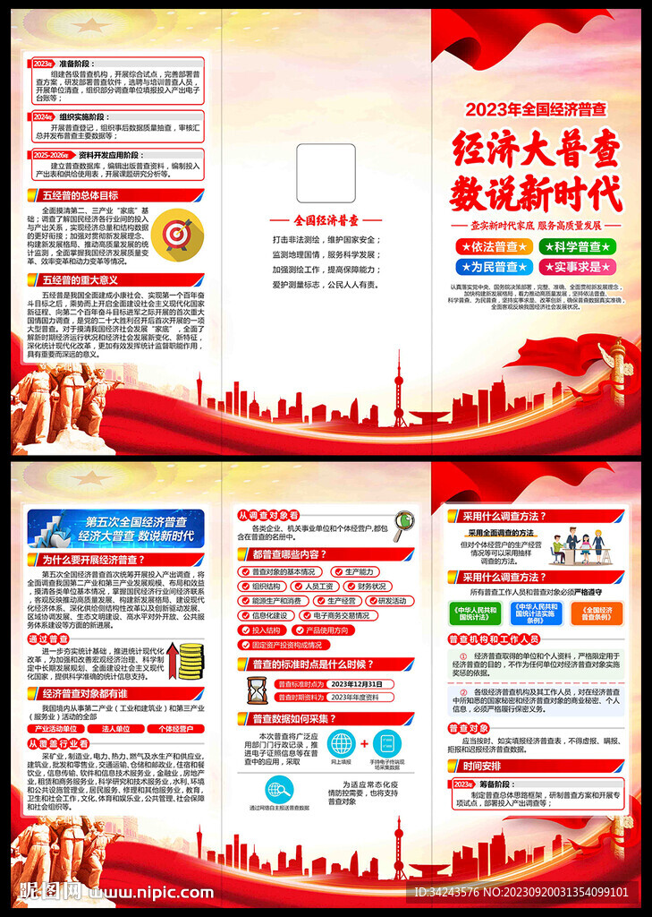 全國經濟普查三折頁