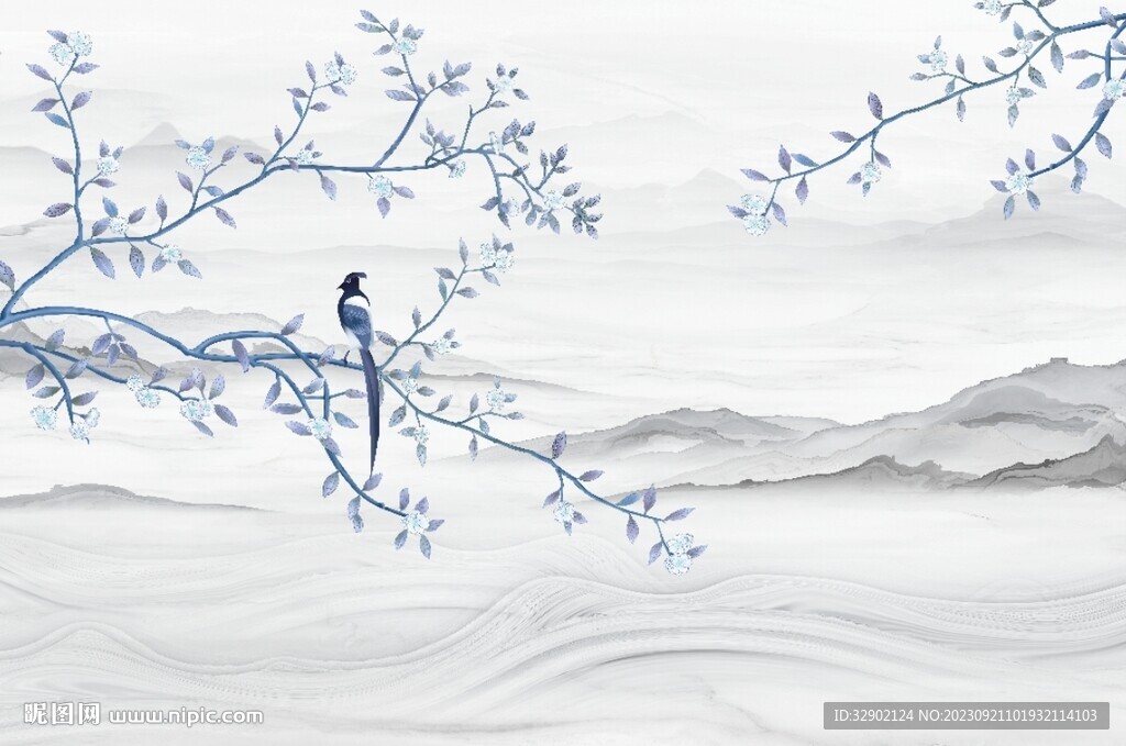 中式工筆花鳥圖