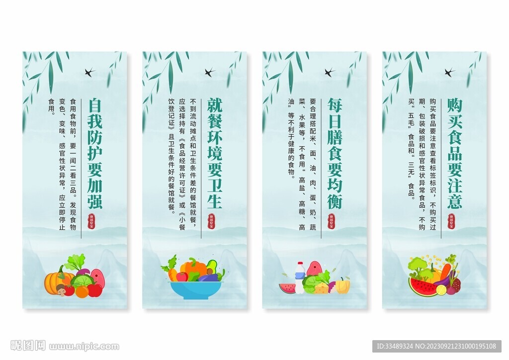 食品安全掛畫展板